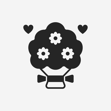 flower bouquet iconのイラスト素材