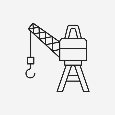 Crane line iconのイラスト素材