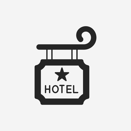 hotel sign iconのイラスト素材