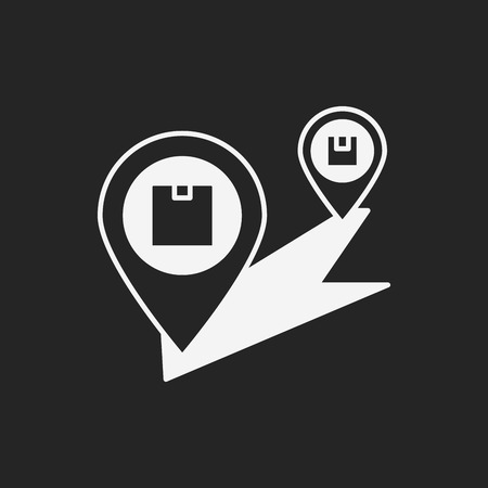 logistics freight map iconのイラスト素材