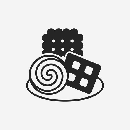 dessert cookie iconのイラスト素材