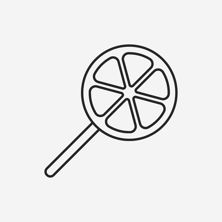 lollipop line iconのイラスト素材