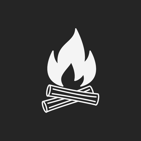 camp fire iconのイラスト素材