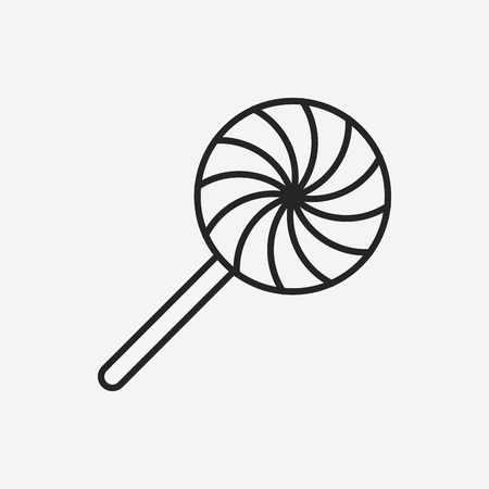 lollipop line iconのイラスト素材