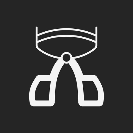 Eyelash curler iconのイラスト素材