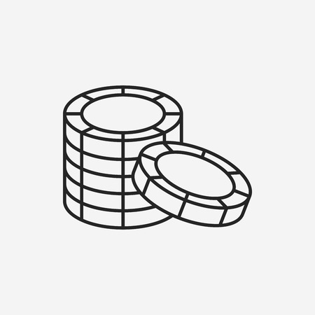 casino money line iconのイラスト素材