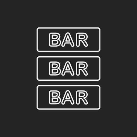 Bar shop sign line iconのイラスト素材