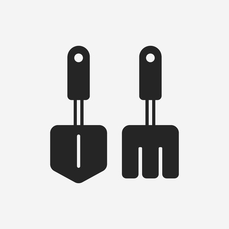 gardening shovel iconのイラスト素材