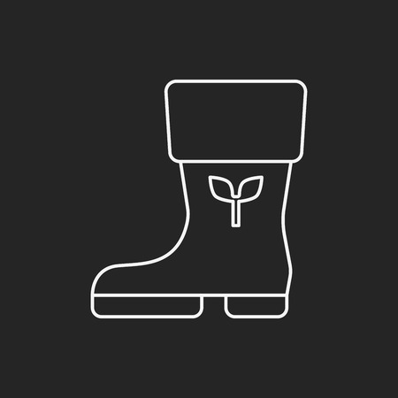 Rain boots line iconのイラスト素材