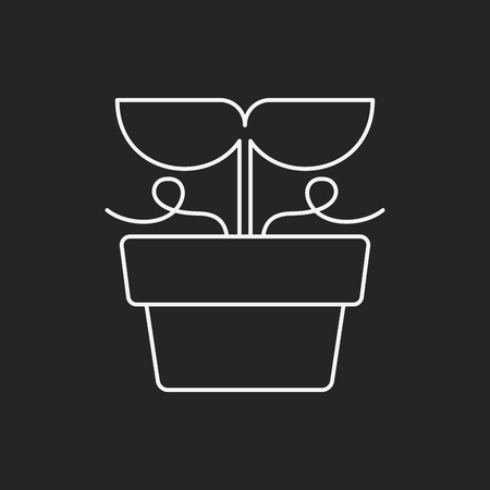plant line iconのイラスト素材