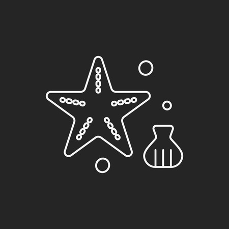 Starfish line  iconのイラスト素材