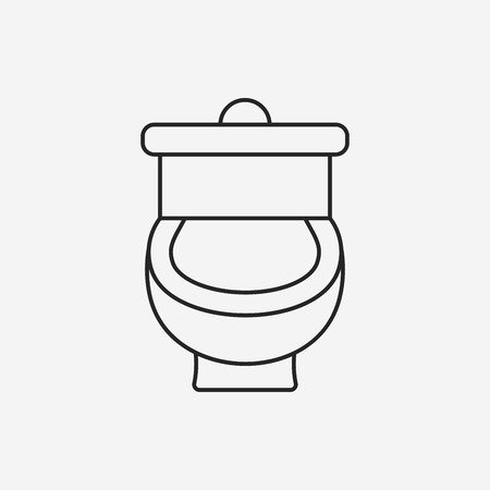 Toilet seat line iconのイラスト素材