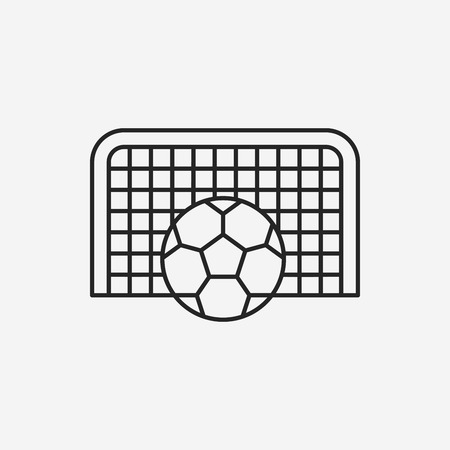 soccer line iconのイラスト素材