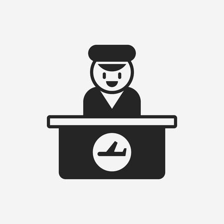 information desk iconのイラスト素材