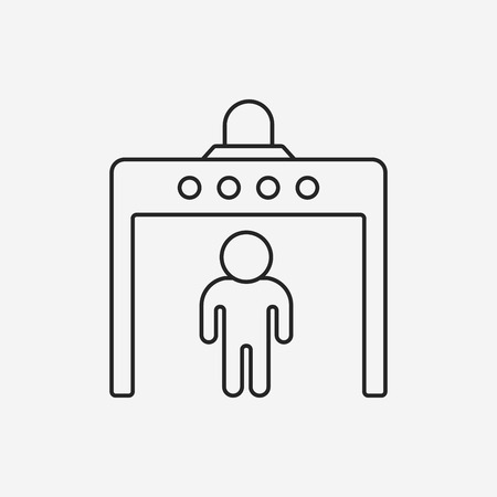 security gate line iconのイラスト素材