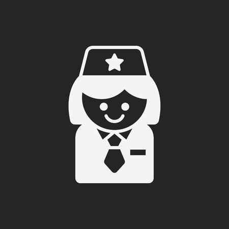 flight attendant iconのイラスト素材