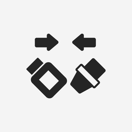 seat belt iconのイラスト素材