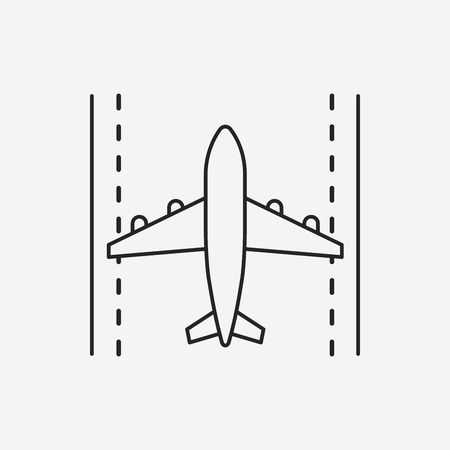 airplane line iconのイラスト素材