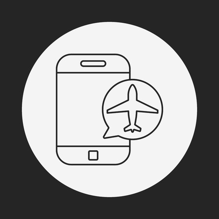 e-ticket line iconのイラスト素材