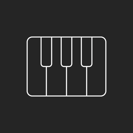 musical instrument line iconのイラスト素材