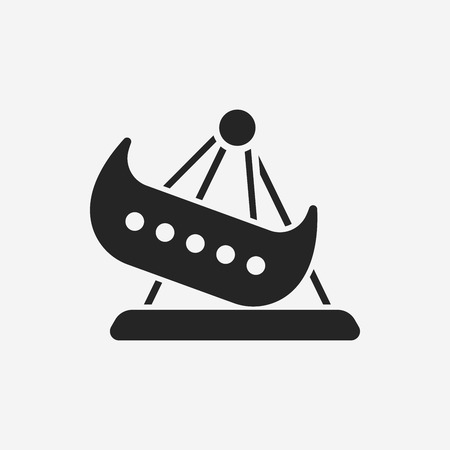 amusement park pirate ship iconのイラスト素材