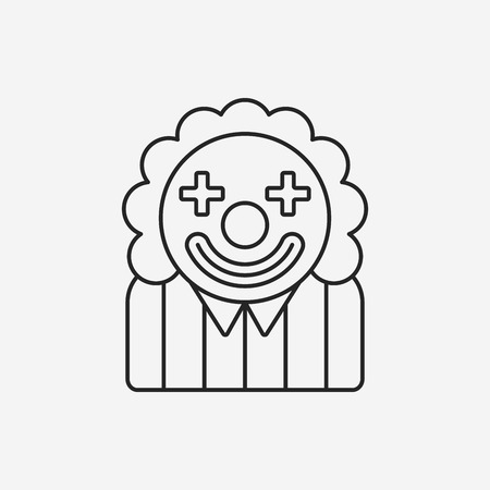 clown line iconのイラスト素材