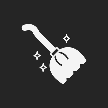 Magic broom iconのイラスト素材