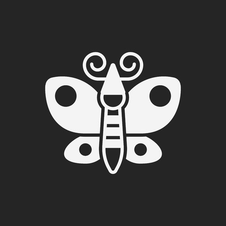 butterfly iconのイラスト素材