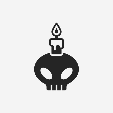 skull candle iconのイラスト素材