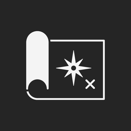 treasure map iconのイラスト素材