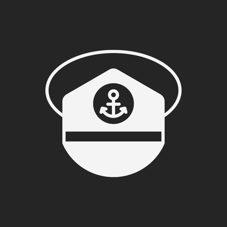 captain hat iconのイラスト素材