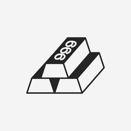 Gold bullion iconのイラスト素材