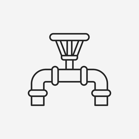 Water pipe line iconのイラスト素材