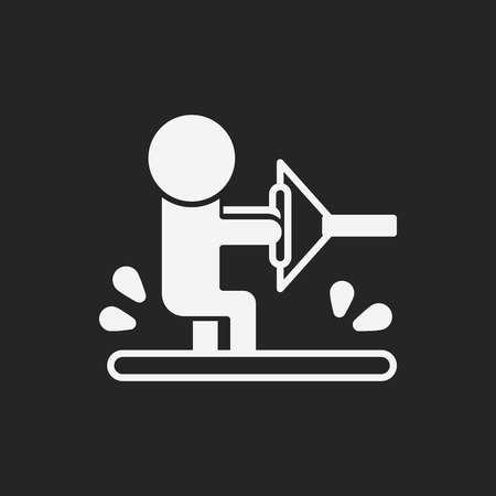 Water skiing iconのイラスト素材