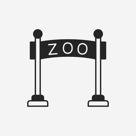 zoo gate iconのイラスト素材