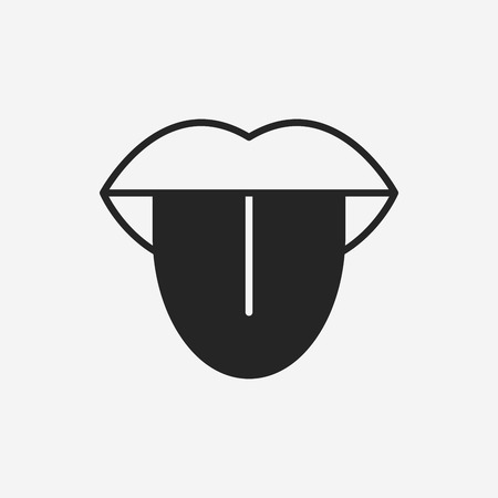 tongue iconのイラスト素材