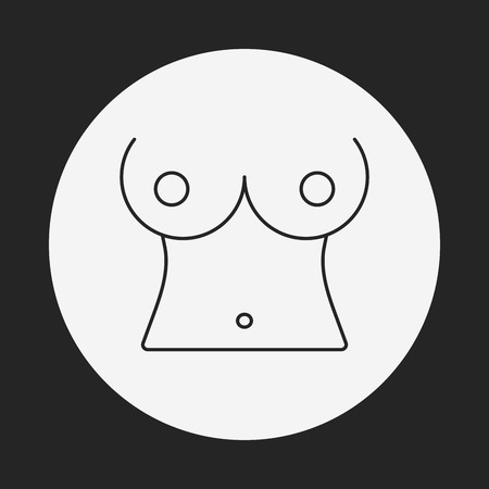 breast line iconのイラスト素材