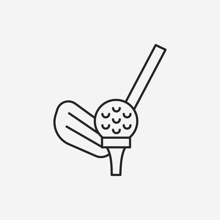 golf line iconのイラスト素材