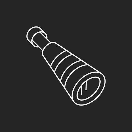 telescope line iconのイラスト素材