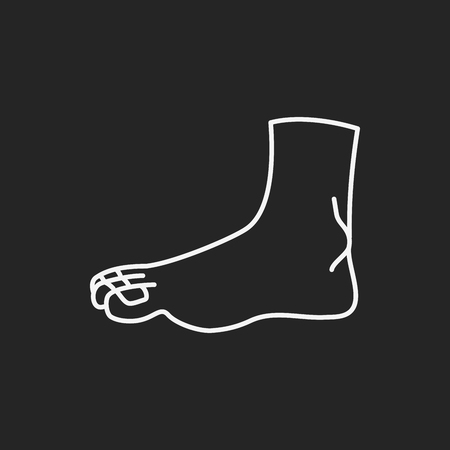feet line iconのイラスト素材