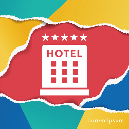 hotel iconのイラスト素材