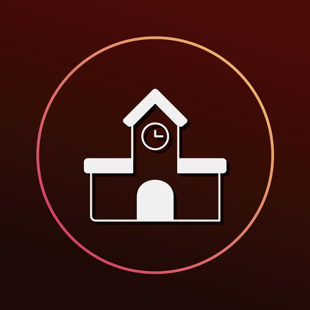 school building iconのイラスト素材
