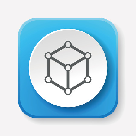 Molecular modeling iconのイラスト素材