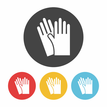 cleaning gloves iconのイラスト素材