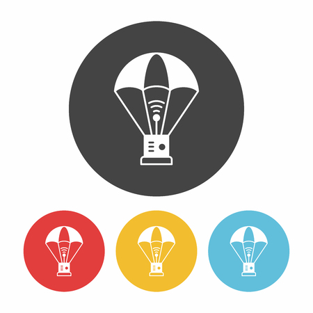 hot air balloon iconのイラスト素材