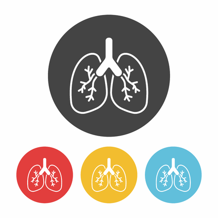 organ lung iconのイラスト素材