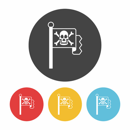 pirate flag iconのイラスト素材