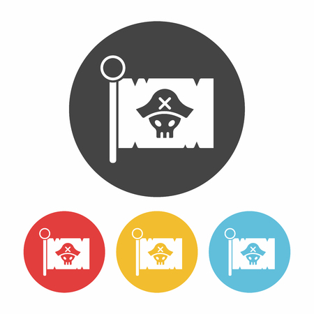 pirate flag iconのイラスト素材