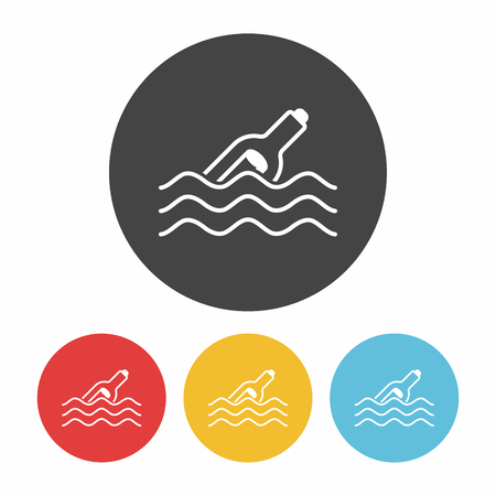 Message in a Bottle line iconのイラスト素材
