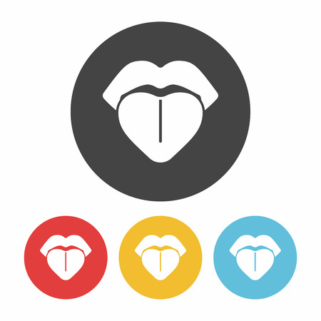 tongue iconのイラスト素材